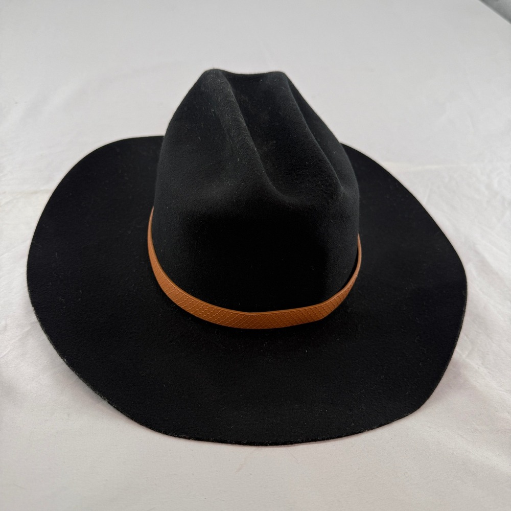 Eddy Bros Silver Streak Black Wool Cowboy Hat Made in USA Size 7 Western 56